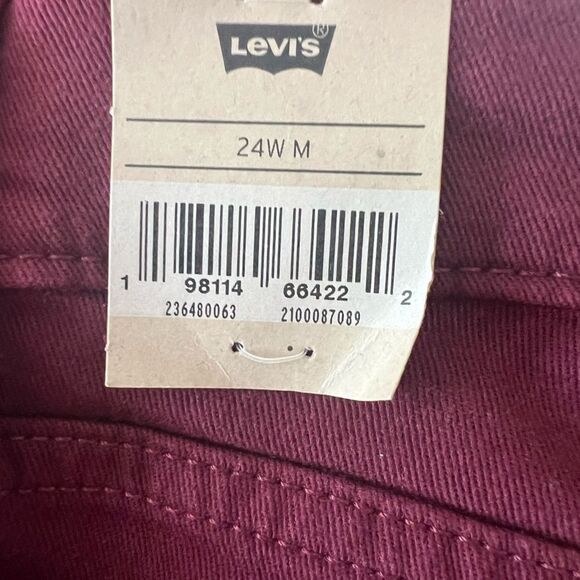 Levi's Plus Classic Straight Jeans Windsor Wine- Size 24W - Picture 10 of 13